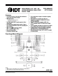 Datasheet IDT70V658S10BC manufacturer IDT